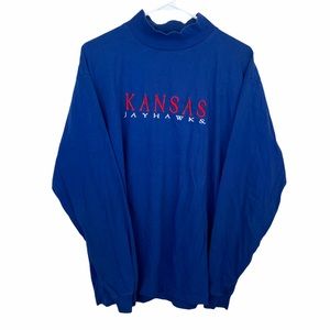 Vintage Kansas Jayhawks Mock Neck